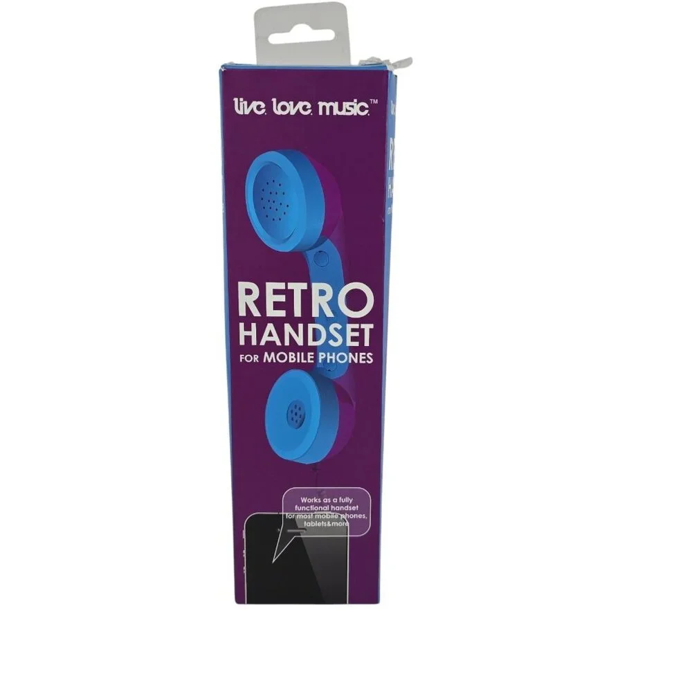 Retro Handset for Mobil Phones Blue Purple Cell Phone Accessory Plug In Receiver